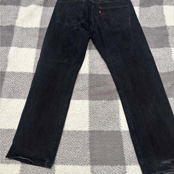 Levi's Men's Straight Jeans in Deep Black - Picture 2 of 3